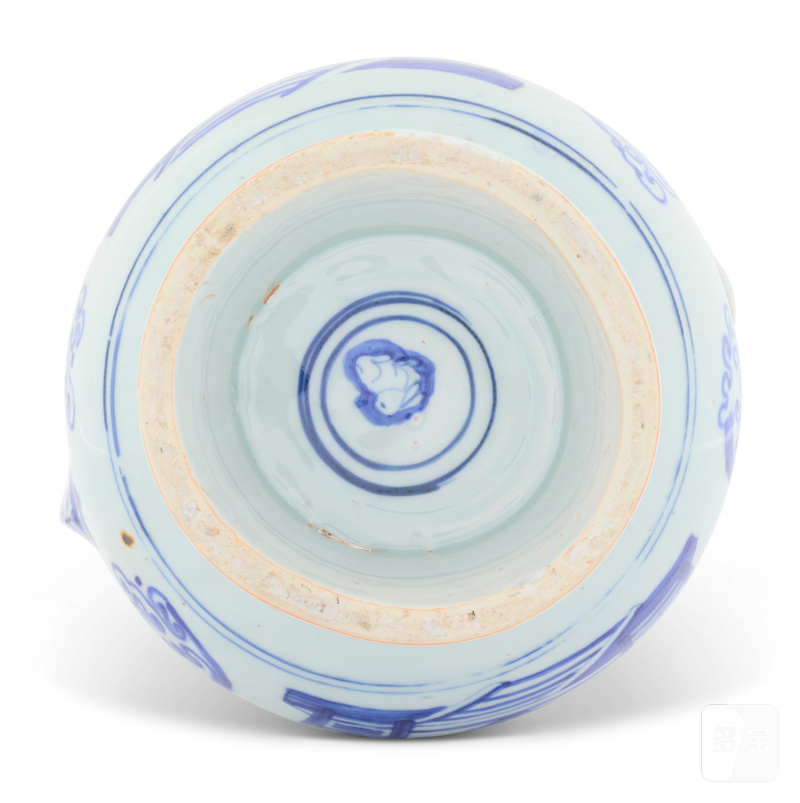 RARE VERSEUSE EN PORCELAINE BLEU BLANC À DÉCOR À LA FONTAINE MAGIQUE  CHINE, DYNASTIE MING, ÉPOQUE JIAJING (1522-1566) - 图6
